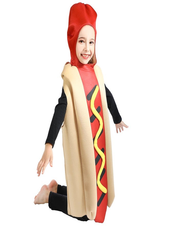 Wizland Hot Dog Costume Kids, Boys Hot Dog Costume for Halloween and Dress Up Party Food Role Play - Image 4